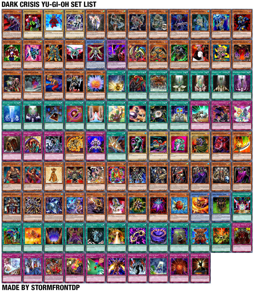 Yu-Gi-Oh Dark Crisis (DCR) Set List by Stormfrontdp on DeviantArt